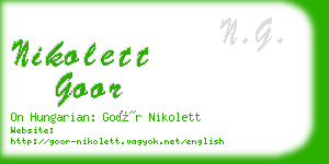 nikolett goor business card